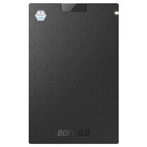 抗ｳｲﾙｽ･抗菌ﾎﾟｰﾀﾌﾞﾙSSD USB3.2(Gen1) Type-A 2.0TB ﾌﾞﾗｯｸ 1台画像