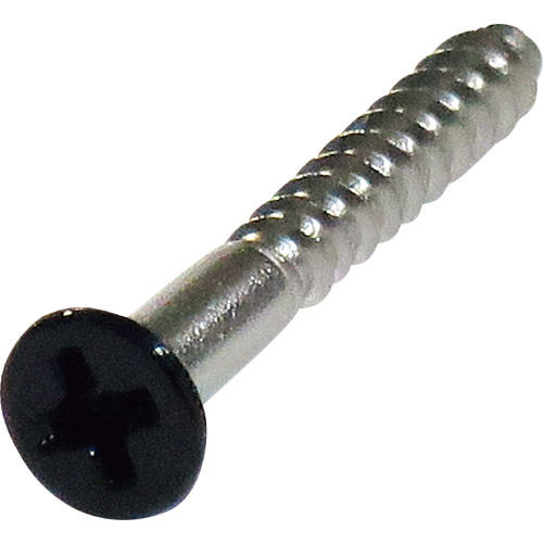 ﾈｼﾞｶﾗｰ ｽﾃﾝﾚｽ 木ねじ 皿頭 2.4×16黒 1ﾊﾟｯｸ(16本)画像