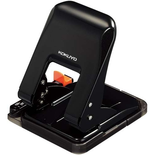 ２穴パンチ　ラクアケ　３７枚穿孔　ブラック３個画像