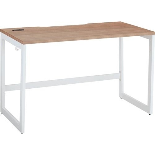 リスムデスクＤ６００Ｗ１２００　白脚　ウォルナット