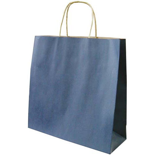 手提袋　茶Ｍ　青　５０枚×６画像