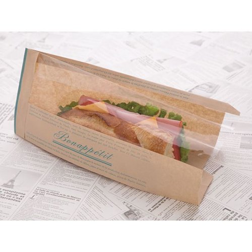 サンドウィッチ袋 No.202 フェネットサンドボナペティ(ブルー) 大阪ポリエチレン販売 [ケース販売]画像