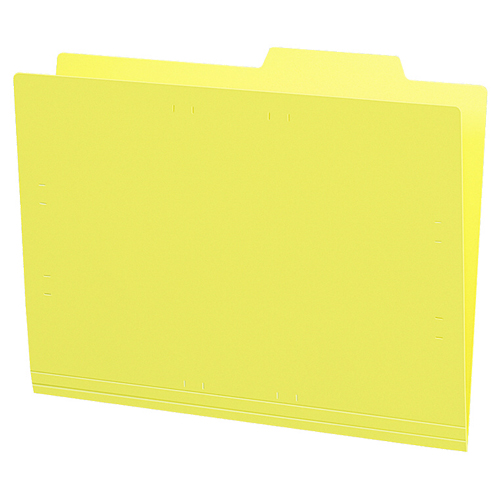 個別ﾌｫﾙﾀﾞｰ(ｶﾗｰ･PP製) A4 黄 1ﾊﾟｯｸ(5冊)画像