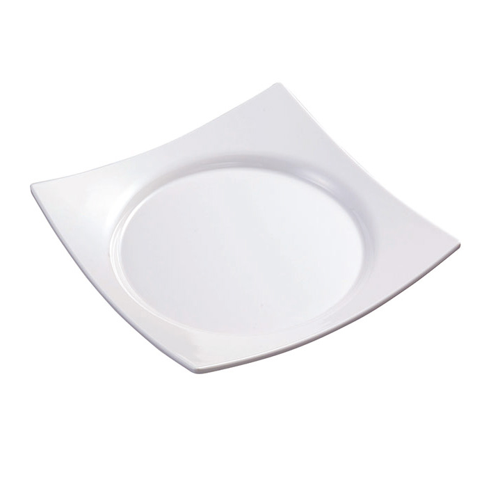 メラミン食器 ワープスクウェア皿 白 SJ-73-W 台和画像