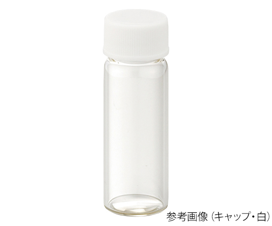 ねじ口瓶（無色）+メラミンキャップ（白）+フッ素PTFE/シリコンパッキン　組合せセット　100組入　S-1