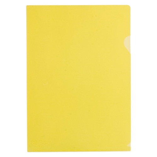 ｸﾘｱｰﾎﾙﾀﾞｰﾘｻｲｸﾙ A4ﾀﾃ 黄 1ｾｯﾄ(100枚:10枚×10ﾊﾟｯｸ)画像