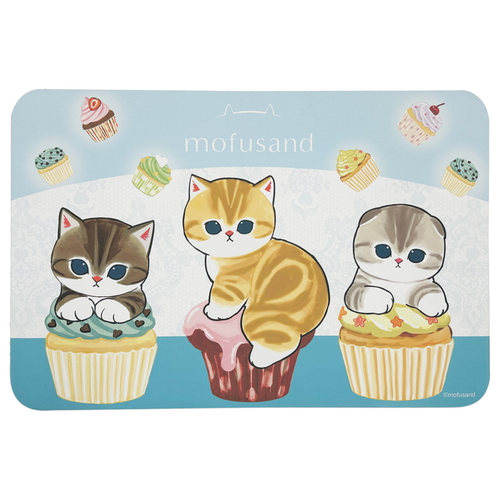 モフサンド 珪藻土入り ソフトバスマット カップケーキにゃん