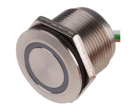 1.5　A　@　30　V　dc　タッチスイッチ　押しボタン　モーメンタリ　NO　緑　IP68　真鍮製　5　→　30V　dc画像