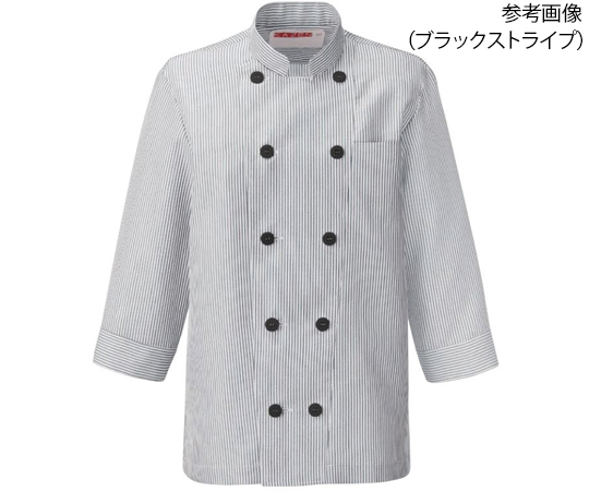 コックシャツ　ブラックストライプ　SS