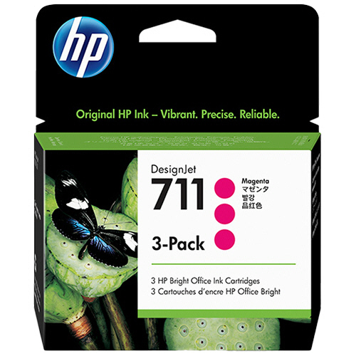 HP711 ｲﾝｸｶｰﾄﾘｯｼﾞ ﾏｾﾞﾝﾀ 29mL/個 染料系 CZ135A 1箱(3個)画像
