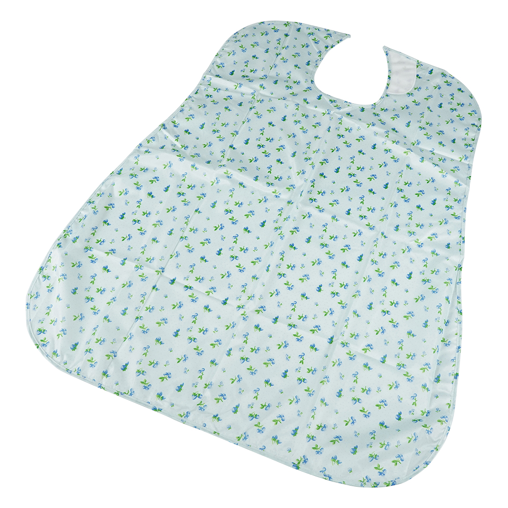 さわやか食事用エプロン つぼみ ブルー