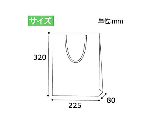 HEIKO 紙袋 ブライトバッグ SWT 白(マットPP貼り) 10枚 全体が白く、マットな質感の紙袋が平置きされた状態