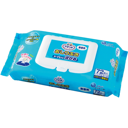 ｱﾃﾝﾄ 流せるおしりふき 無香料 1ﾊﾟｯｸ(72枚)画像