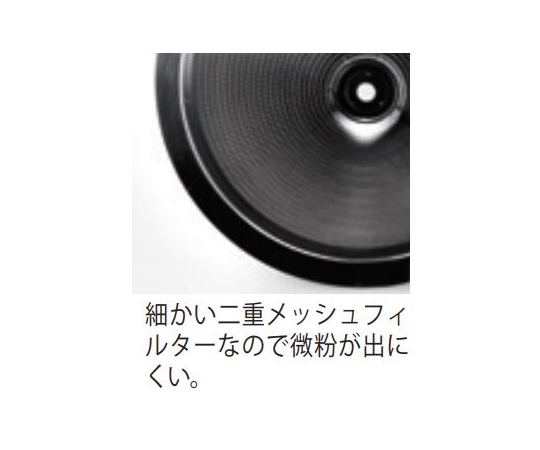ダブルメッシュメタルドリッパー 01 金属製のドリッパーが斜め上から撮影されている様子、メッシュの繊細な構造が強調されている。