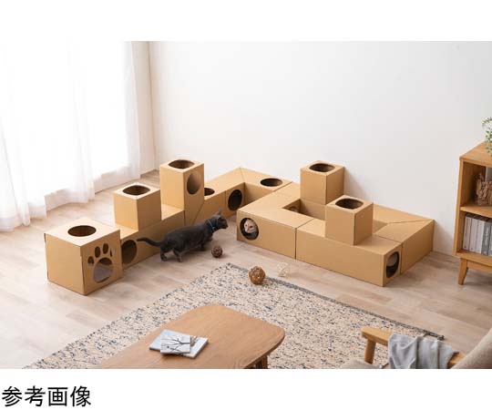 ねこねこトンネル BOX+T字セット トンネルとT字の組み合わせが広がる様子