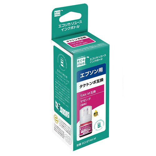 ﾘｻｲｸﾙｲﾝｸﾎﾞﾄﾙ ﾏｾﾞﾝﾀ(染料) [ｴﾌﾟｿﾝ:TAK-M/ﾀｹﾄﾝﾎﾞ互換] 1個画像