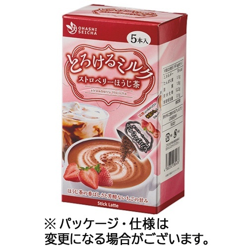 とろけるミルク ストロベリーほうじ茶 Stick Latte 1箱(5本)画像