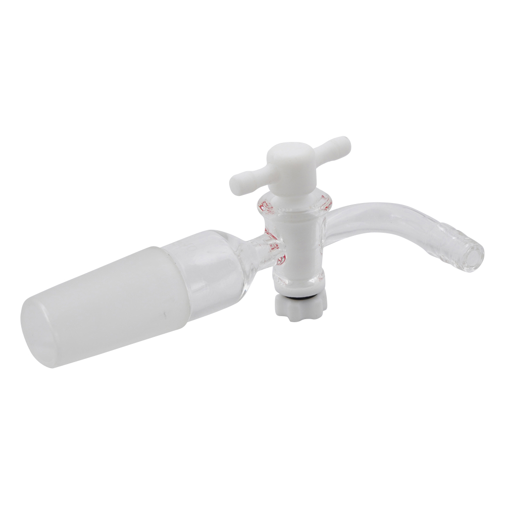 ジョイント付吸引コック PTFEコック・曲管 TS24/40画像