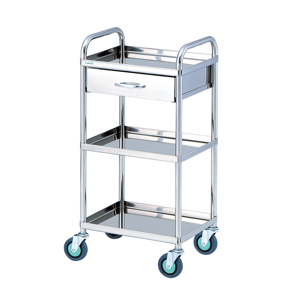 とっても静かな枠付回診車(3段) 453×353×940mm画像