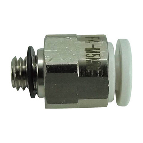 ﾀｯﾁｺﾈｸﾀｰﾌｧｲﾌﾞ ﾒｲﾙｺﾈｸﾀｰ W(白)4mm･M5×0.8 1個画像