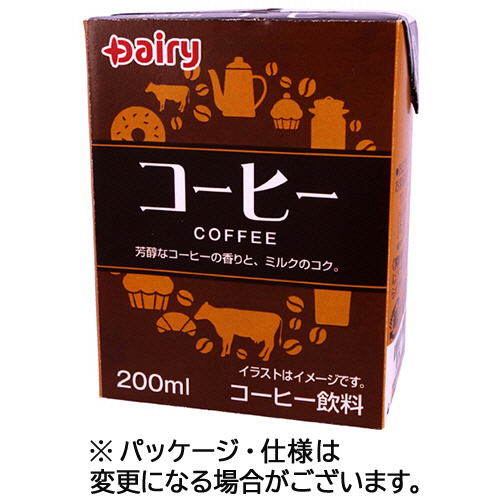 ﾃﾞｰﾘｨ ｺｰﾋｰ 200mL 紙ﾊﾟｯｸ 1ｹｰｽ(24本)画像
