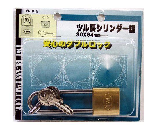 ツル長シリンダー錠　30×64mm画像