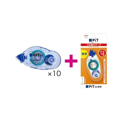 テープのり　ピットテープＭＳ１２　１０個＋詰替１個画像