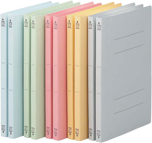 フラットファイルＶ樹脂とじ具　Ａ４縦　５色×２冊画像