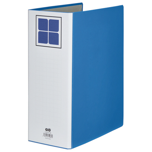 片開きﾊﾟｲﾌﾟ式ﾌｧｲﾙE A4ﾀﾃ 1000枚収容 100mmとじ 背幅126mm 青 1ｾｯﾄ(30冊)画像