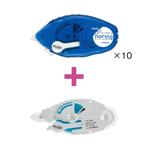ノリノプロ　しっかり貼れる　本体１０個＋詰替１個画像