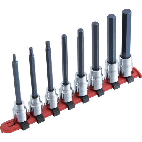 Pro-Auto 3/8DR.8PC.ﾛﾝｸﾞﾍｯｸｽﾋﾞｯﾄｿｹｯﾄｾｯﾄ 1ｾｯﾄ画像