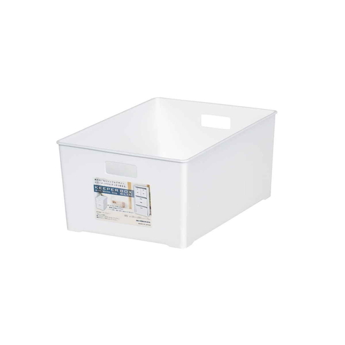 収納ボックス　キーパーBOXスリム　浅型　W　ホワイト画像