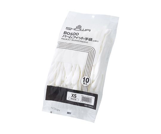 簡易包装パームフィット手袋　White　10双入　XS画像