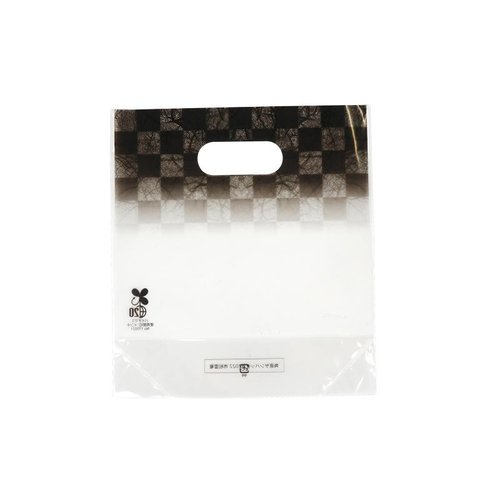 スタンド袋 角底サンバッグB2022 市松雲竜ブラック エフピコチューパ画像