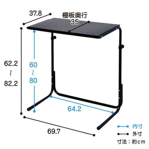 テレビ上ラック 伸縮タイプ ラックには、伸縮機能を活かした引き出しが取り付けられた様子が見える状態。