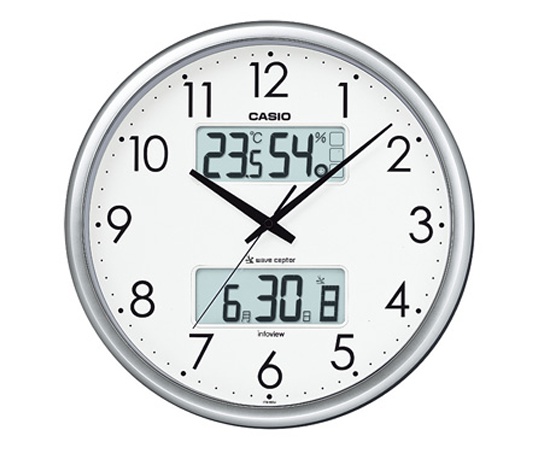 生活環境お知らせクロック (シルバー)