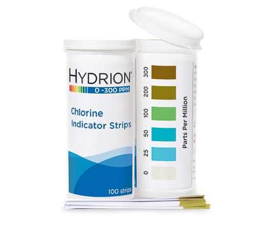 塩素試験紙　0～300ppm　100枚入
