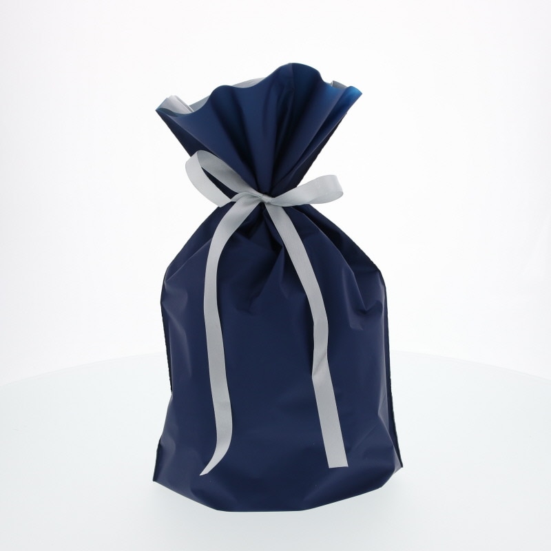 ＦＫ２４０７　梨地巾着袋　ネイビーＭ　２０枚入画像