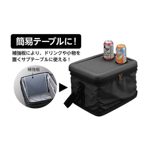保冷バッグ　25L　スーパーコールドクーラーバッグ　マットブラック マットブラックの表面が美しい、持ち手のついた大きな保冷バッグの全体像