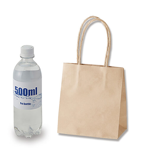 小物や雑貨などに！出し入れスムーズな手提げ紙袋（茶）