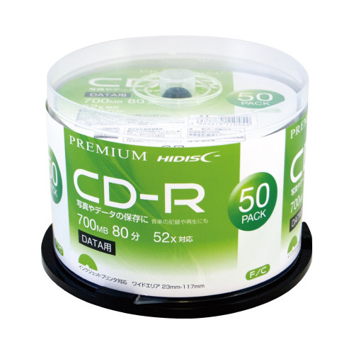 ＣＤ－Ｒデータ用　５２倍速　ＩＪ対応　５０枚ＳＰ画像