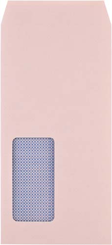 地紋入窓付封筒　長３　ピンク　１００枚　１０セット画像