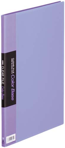 カラーベース固定式　Ａ４縦１０ポケット　青　５冊画像