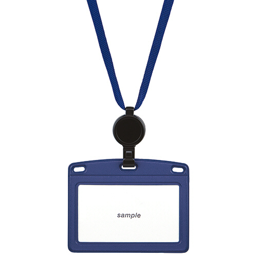 吊下げ名札 ﾘｰﾙ式 ﾚｻﾞｰ調 ﾖｺ名刺ｻｲｽﾞ 青 1個画像