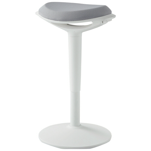 ﾎﾟｰﾙｽﾀｲﾙ昇降ﾁｪｱ ﾗｲﾄｸﾞﾚｰ/ﾎﾜｲﾄ 1脚画像