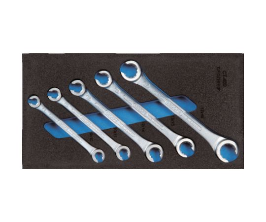 両口フレアナットレンチ 1500CT1‐2B 1セット（5個入）画像