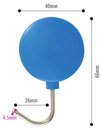プラマグネットフック　小　青　１０個入画像