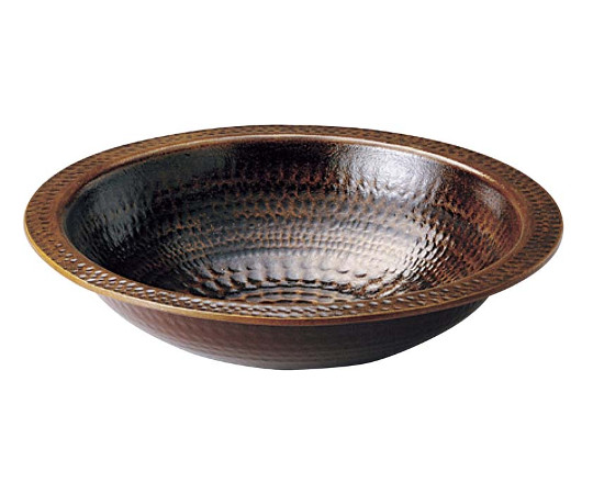 アルミ　電磁用うどんすき（あめ釉）30cm