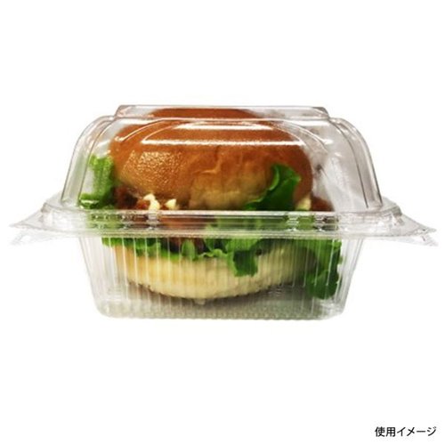 フードパック APSA13-13(75)BG エコ透明 エフピコ 清潔感のある透明なパッケージが真上から見える状態