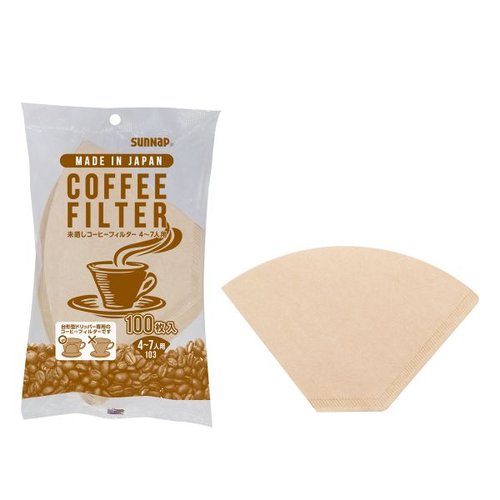 未晒コーヒーフィルター 103 100枚入 サンナップ画像